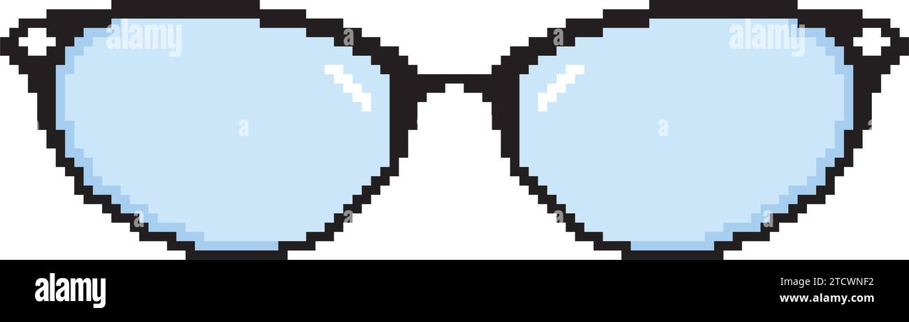 Occhiali colorati pixelati Icon Vector Illustrazione Vettoriale