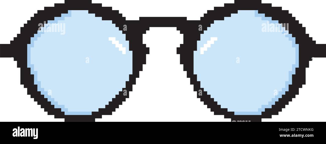Occhiali colorati pixelati Icon Vector Illustrazione Vettoriale