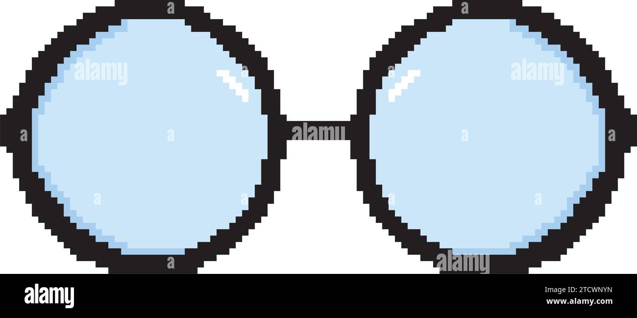 Occhiali colorati pixelati Icon Vector Illustrazione Vettoriale
