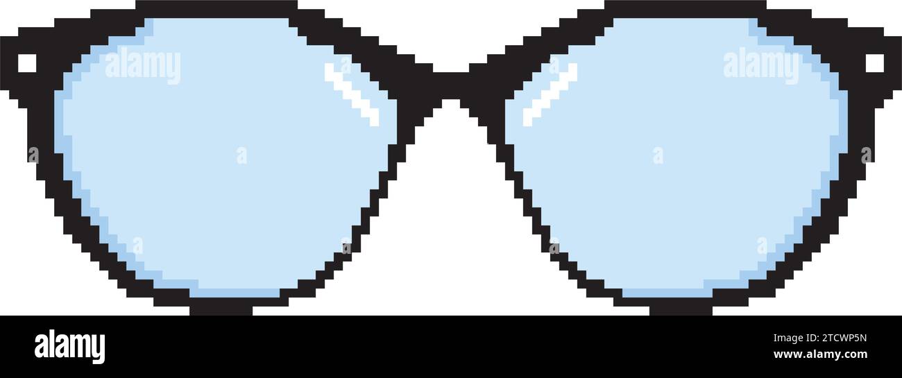 Occhiali colorati pixelati Icon Vector Illustrazione Vettoriale