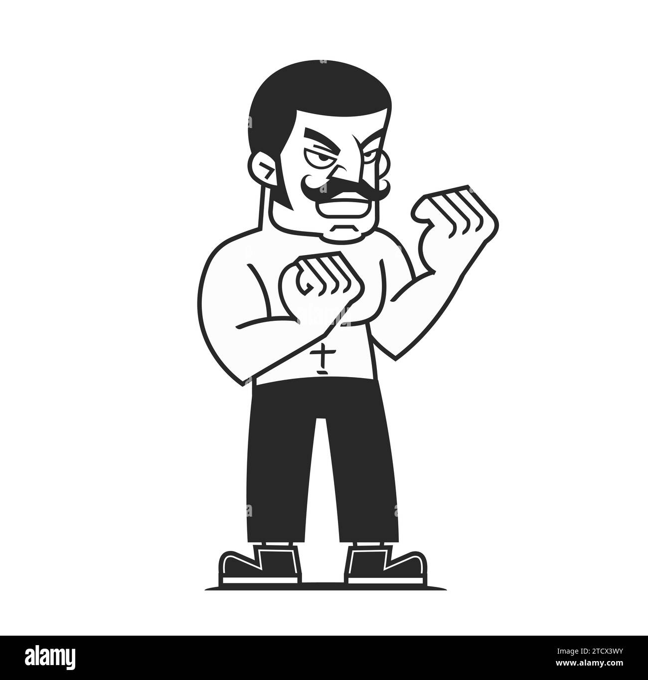 Mano nera sollevata con pugno stretto. Segno di libertà e simbolo di protesta - movimento per i diritti civili, icona nera della materia delle vite. Illustrazione Vettoriale