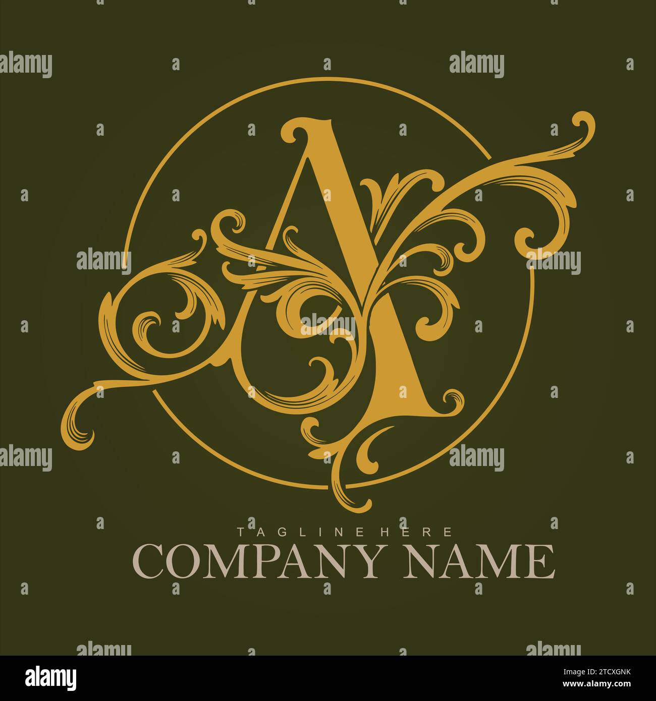 Elegance lettera iniziale Una fiorente e senza tempo illustrazioni vettoriali per il logo del tuo lavoro, t-shirt di merchandising, adesivi e disegni di etichette, poster, saluti Illustrazione Vettoriale