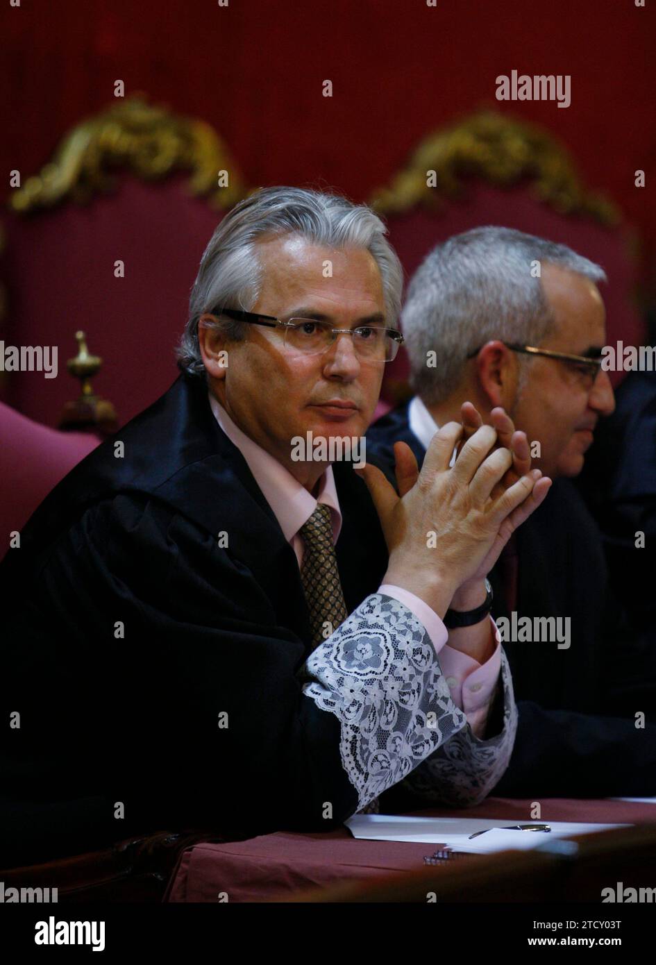 Madrid 01-24-2012 inizio del secondo processo nella corte suprema di Madrid contro il giudice Baltasar Garzon nella foto storica del caso di memoria Jaime Garcia Archdc. Crediti: Album / Archivo ABC / Jaime García Foto Stock
