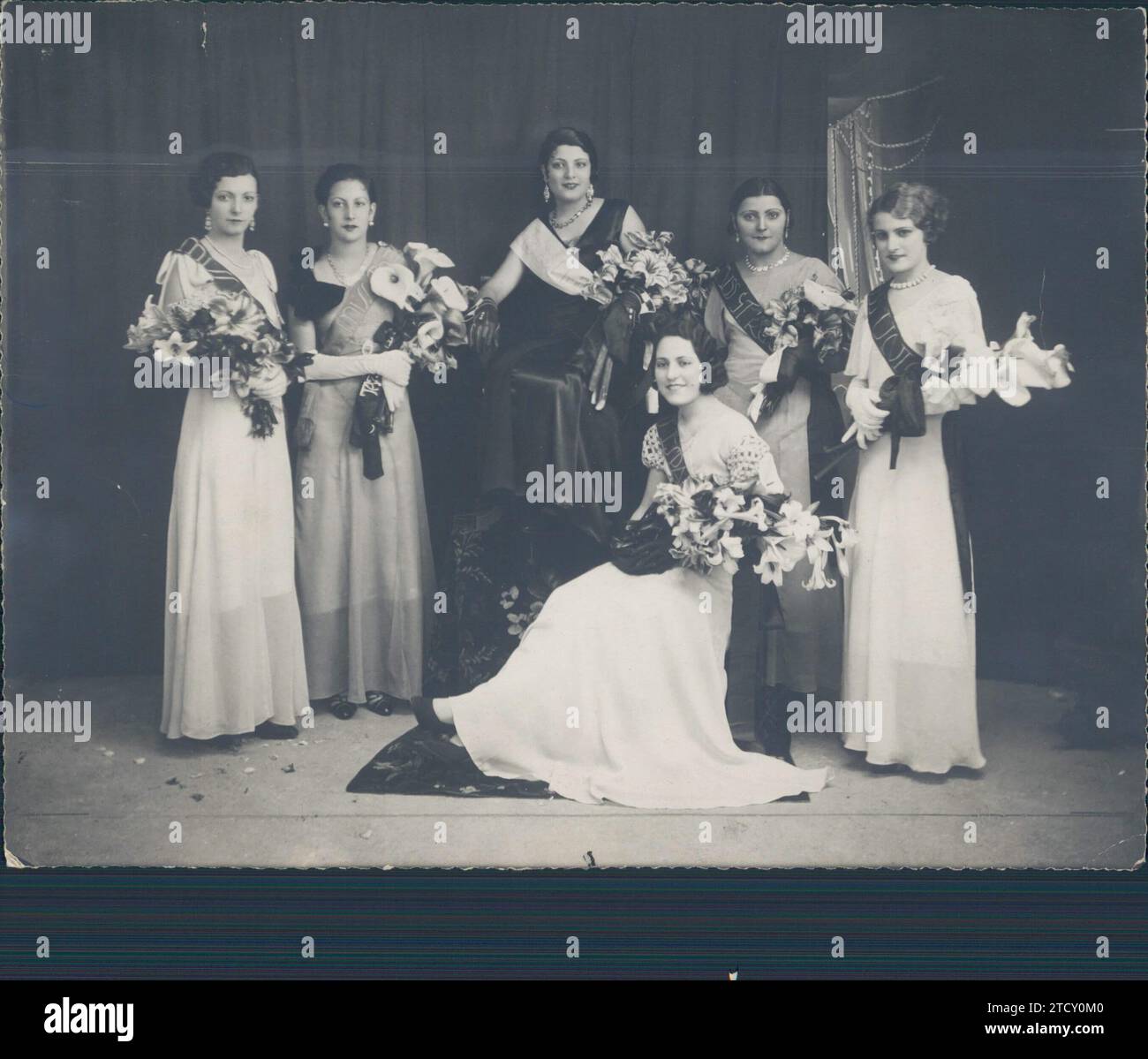 04/30/1933. Foto scattata durante il concorso di bellezza per l'elezione di Miss del Valle de Aridane Miss María Martín capote. Crediti: Album / Archivo ABC / Quintero Foto Stock