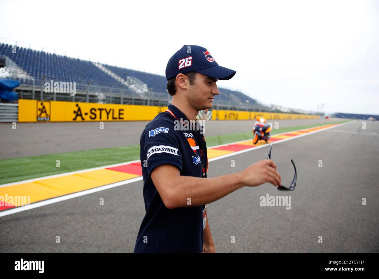 Alcañiz 16 settembre 2010 il pilota del Campionato del mondo MotoGP Dani Pedrosa sul circuito Motorland Photo Fabián Simón archdc. Crediti: Album / Archivo ABC / Fabián Simón Foto Stock