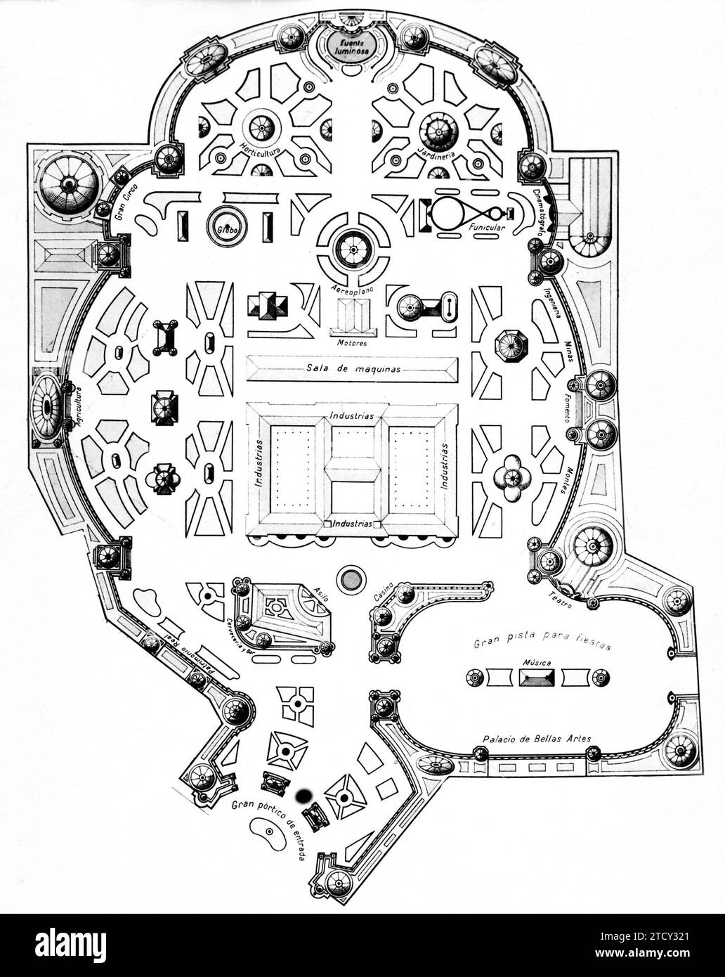 12/31/1908. Piano generale della mostra regionale. Foto: F. Pérez Aparisi. Crediti: Album / Archivo ABC / Francisco Pérez Aparisi Foto Stock