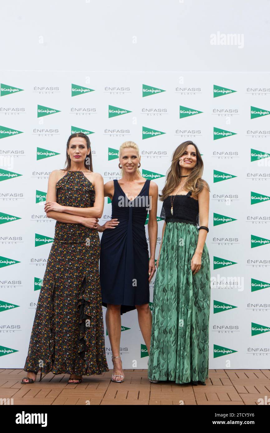 Madrid, 20/04/2017. Ariadne Artiles, Judit Mascó e Nieves Álvarez alla presentazione della campagna El Corte Inglés. Foto: Isabel Permuy ARCHDC. Crediti: Album / Archivo ABC / Isabel B Permuy Foto Stock