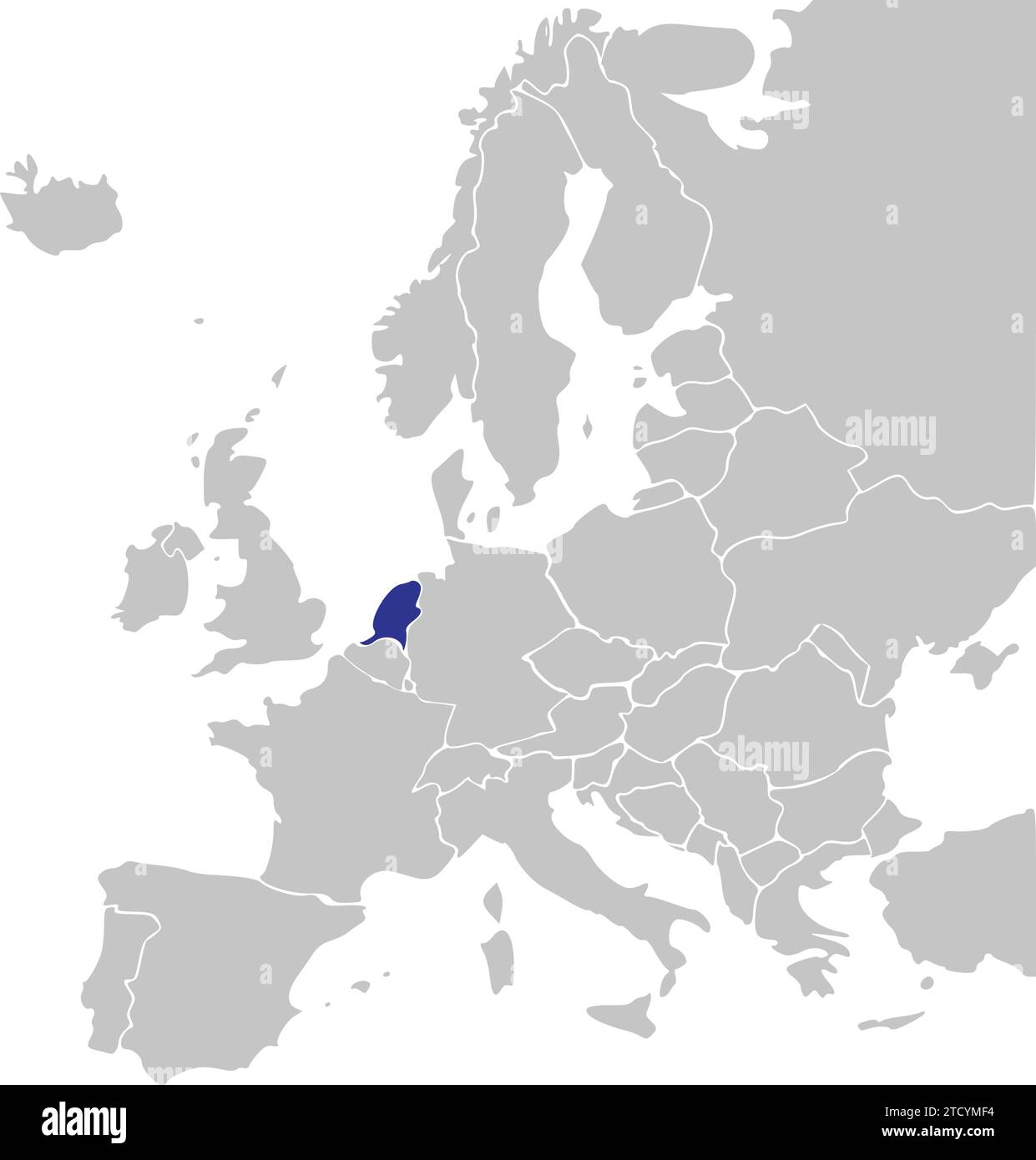 Mappa delle località del REGNO DEI PAESI BASSI, EUROPA Illustrazione Vettoriale