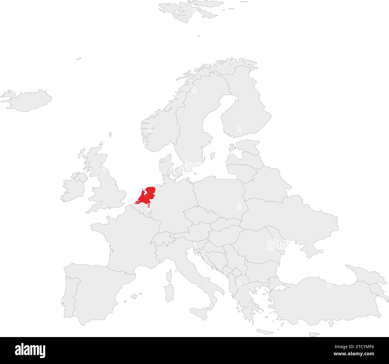 Mappa delle località del REGNO DEI PAESI BASSI, EUROPA Illustrazione Vettoriale