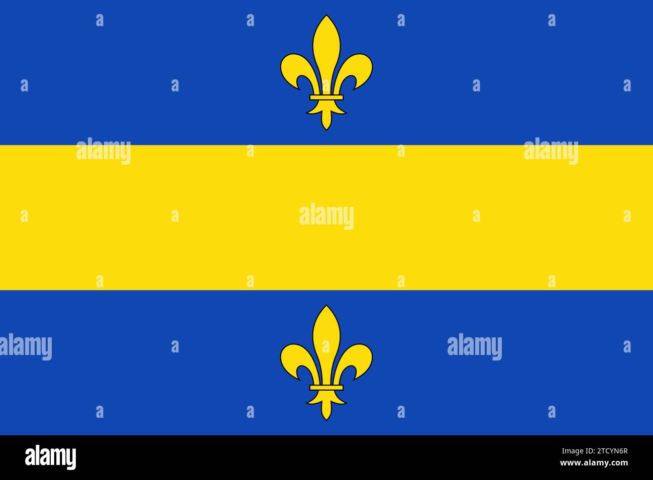 Bandiera della città e del comune di Genappe Foto Stock