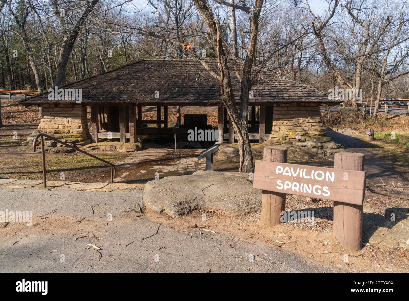 Pavilion Springs presso la Chickasaw National Recreation area di Sulphur, Oklahoma Foto Stock