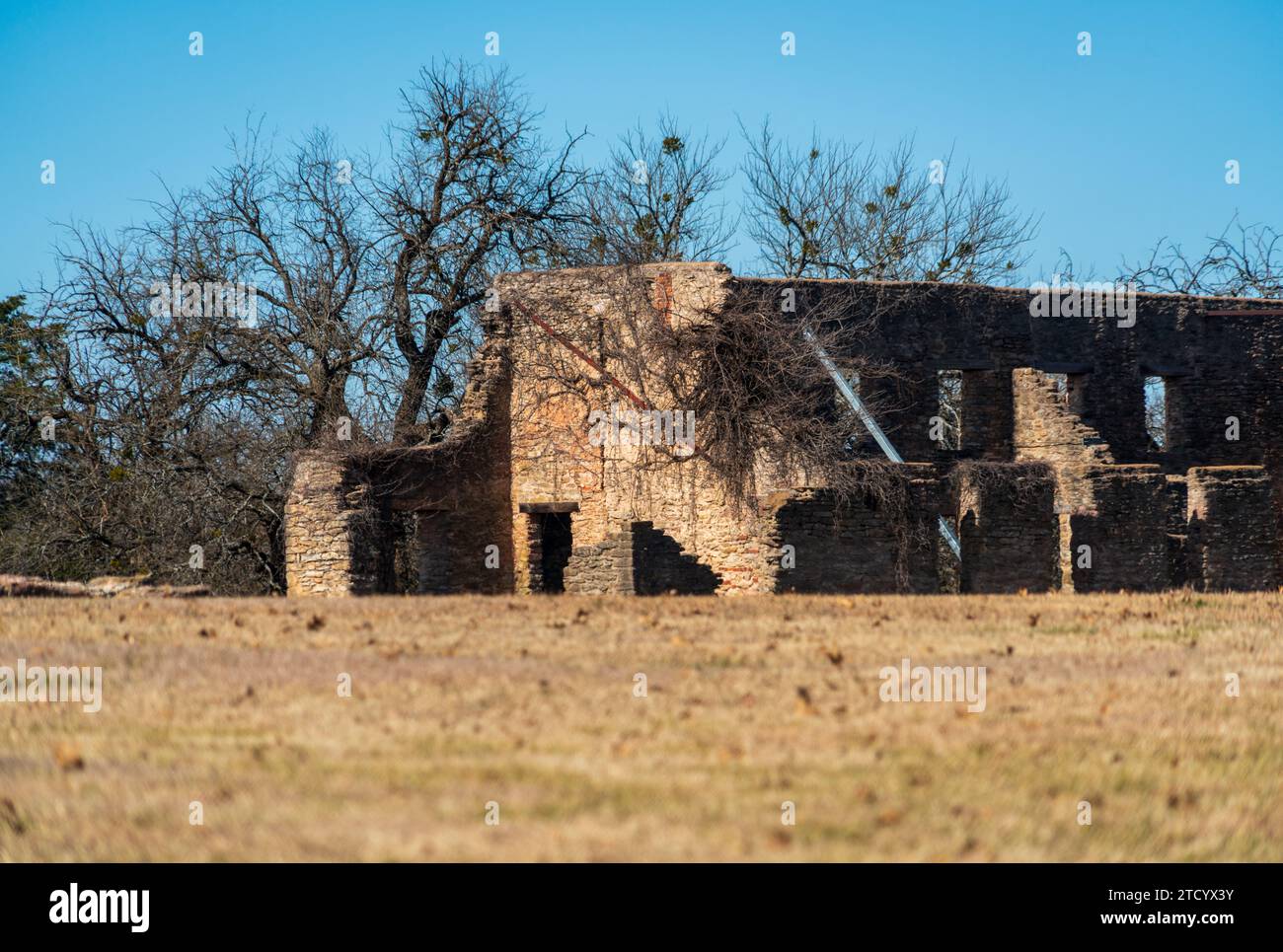 Fort Washita, ex avamposto militare degli Stati Uniti e National Historic Landmark in Oklahoma Foto Stock