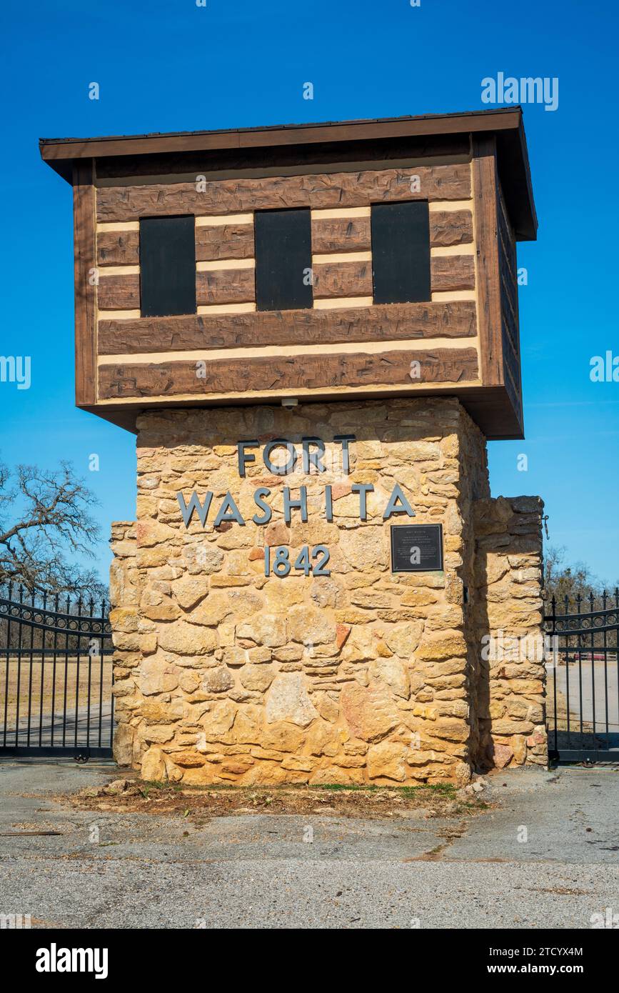 Fort Washita, ex avamposto militare degli Stati Uniti e National Historic Landmark in Oklahoma Foto Stock