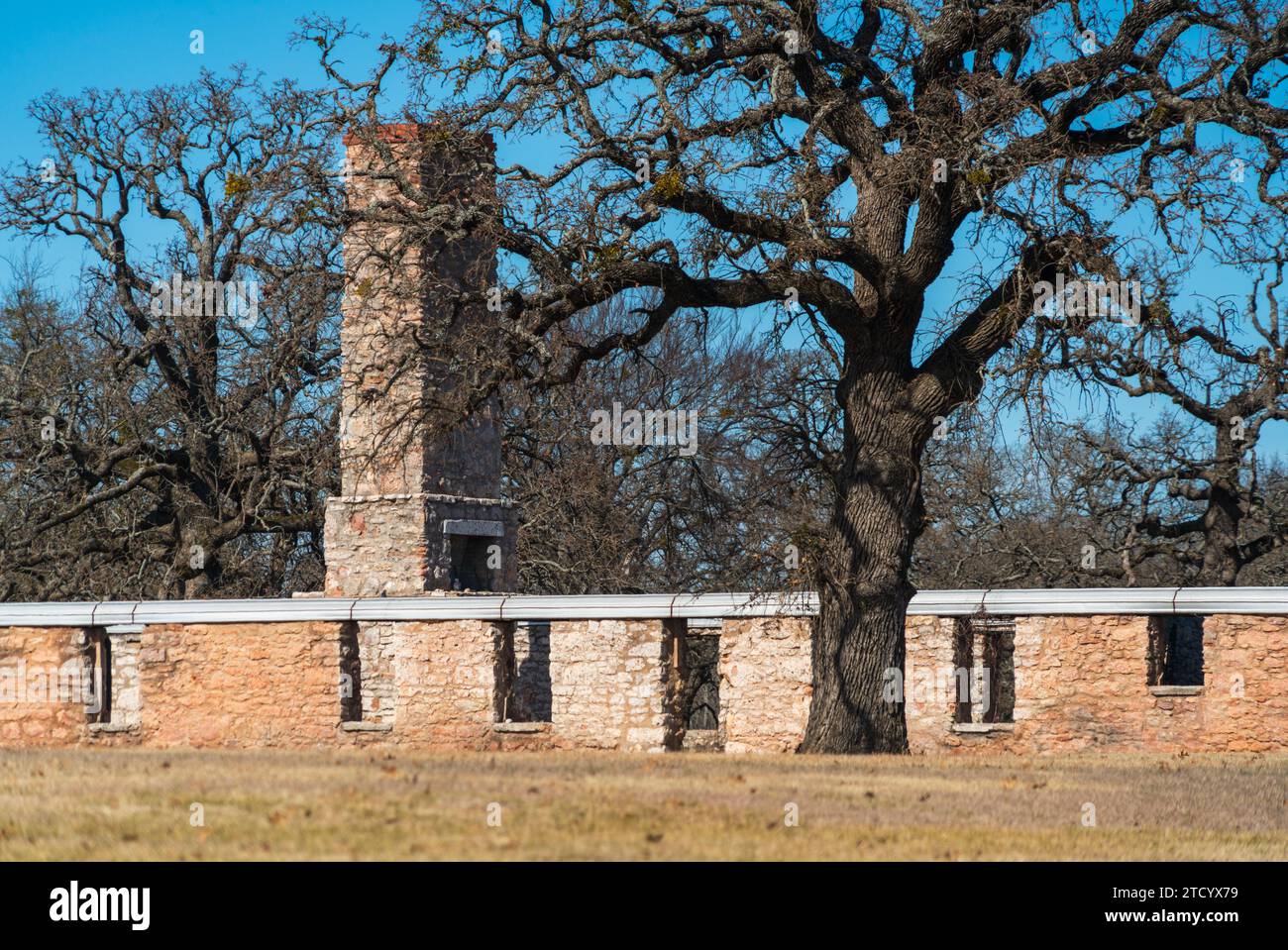 Fort Washita, ex avamposto militare degli Stati Uniti e National Historic Landmark in Oklahoma Foto Stock