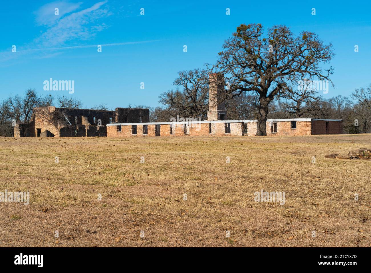 Fort Washita, ex avamposto militare degli Stati Uniti e National Historic Landmark in Oklahoma Foto Stock
