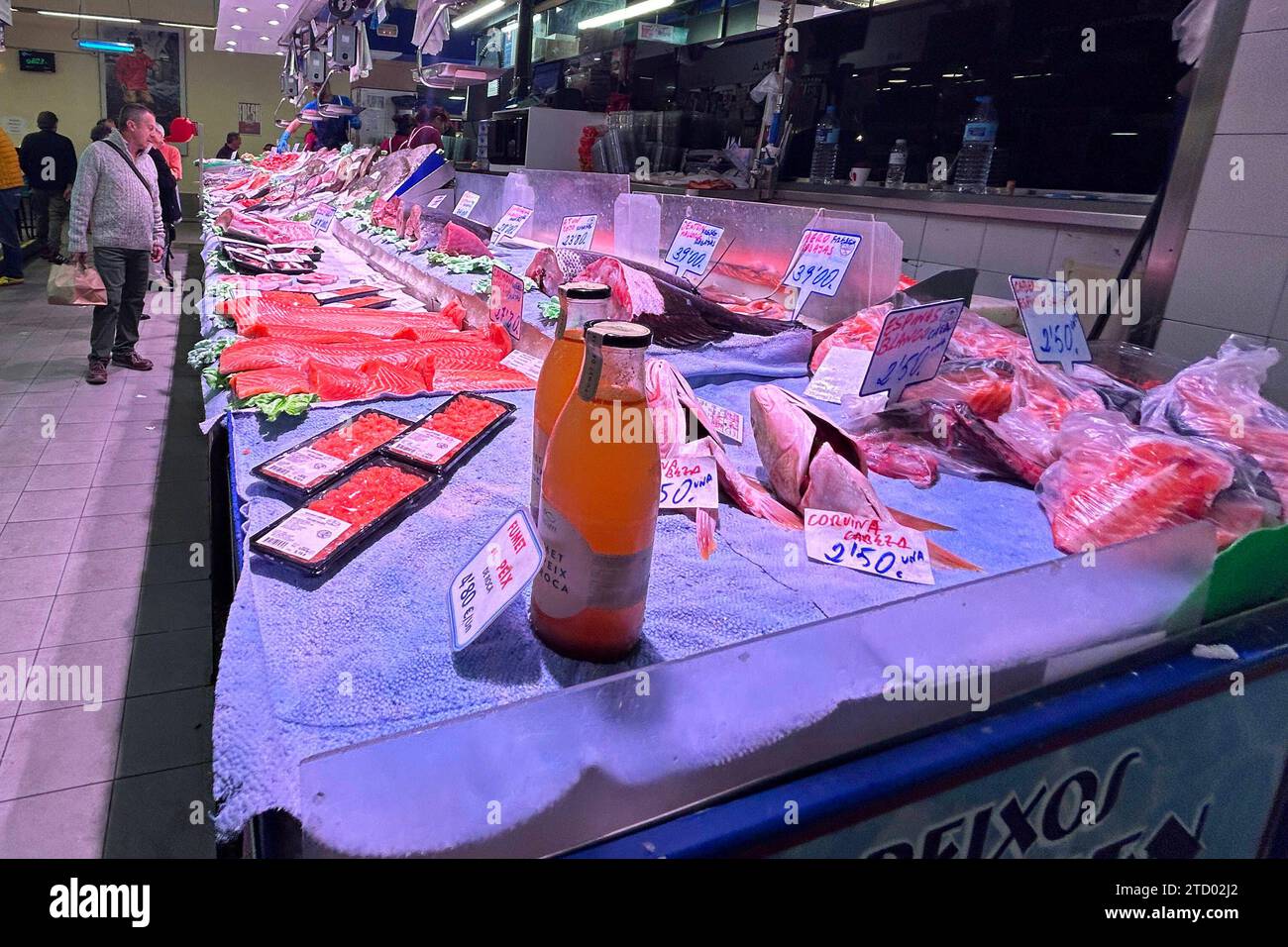 Der Mercat de lOlivar befindet sich im historischen Zentrum von Palma de Mallorca und ist die größte Markthalle der Stadt. Palma di Maiorca *** il Mercat de lOlivar è situato nel centro storico di Palma di Maiorca ed è il più grande mercato coperto della città di Palma di Maiorca Foto Stock