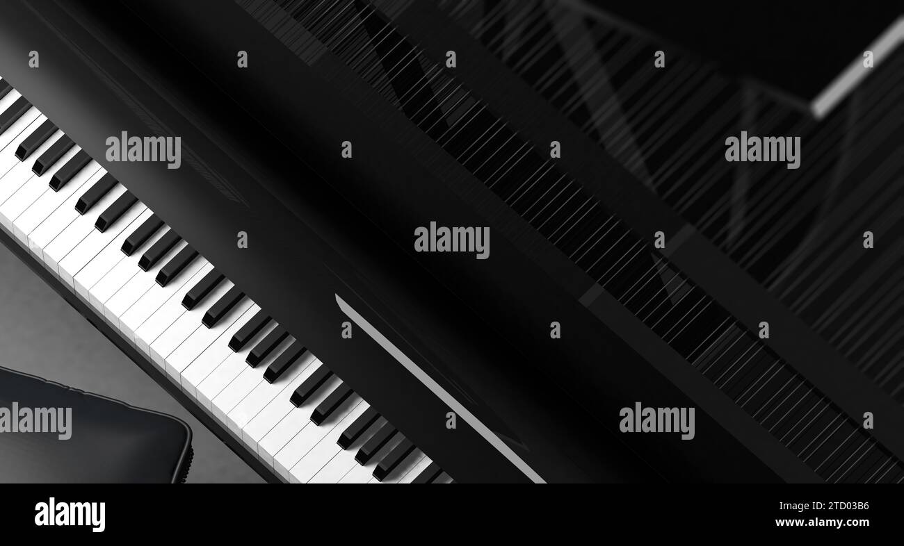 Primo piano tastiera grande piano tasti sfondo. Foto Stock