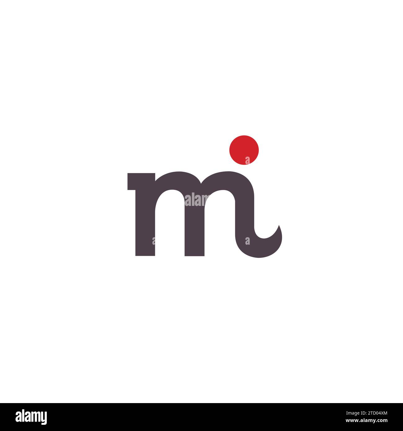 Logo MI dal design semplice. Logo Letter M. Illustrazione Vettoriale