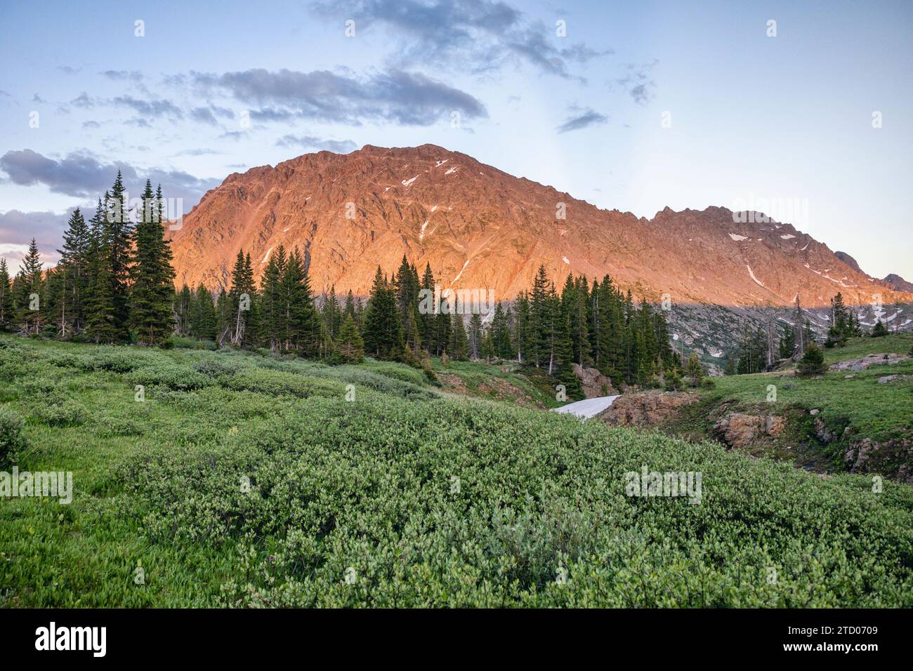 Paesaggio serale nell'Eagles Nest Wilderness, Colorado Foto Stock