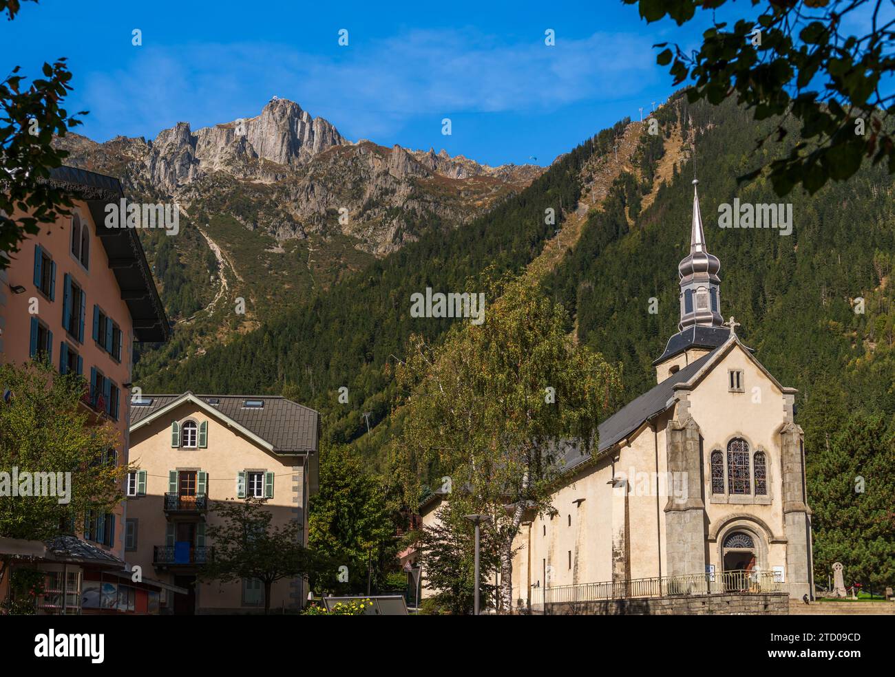 Chiesa di Saint Michel a Chamonix, alta Savoia, Francia Foto Stock