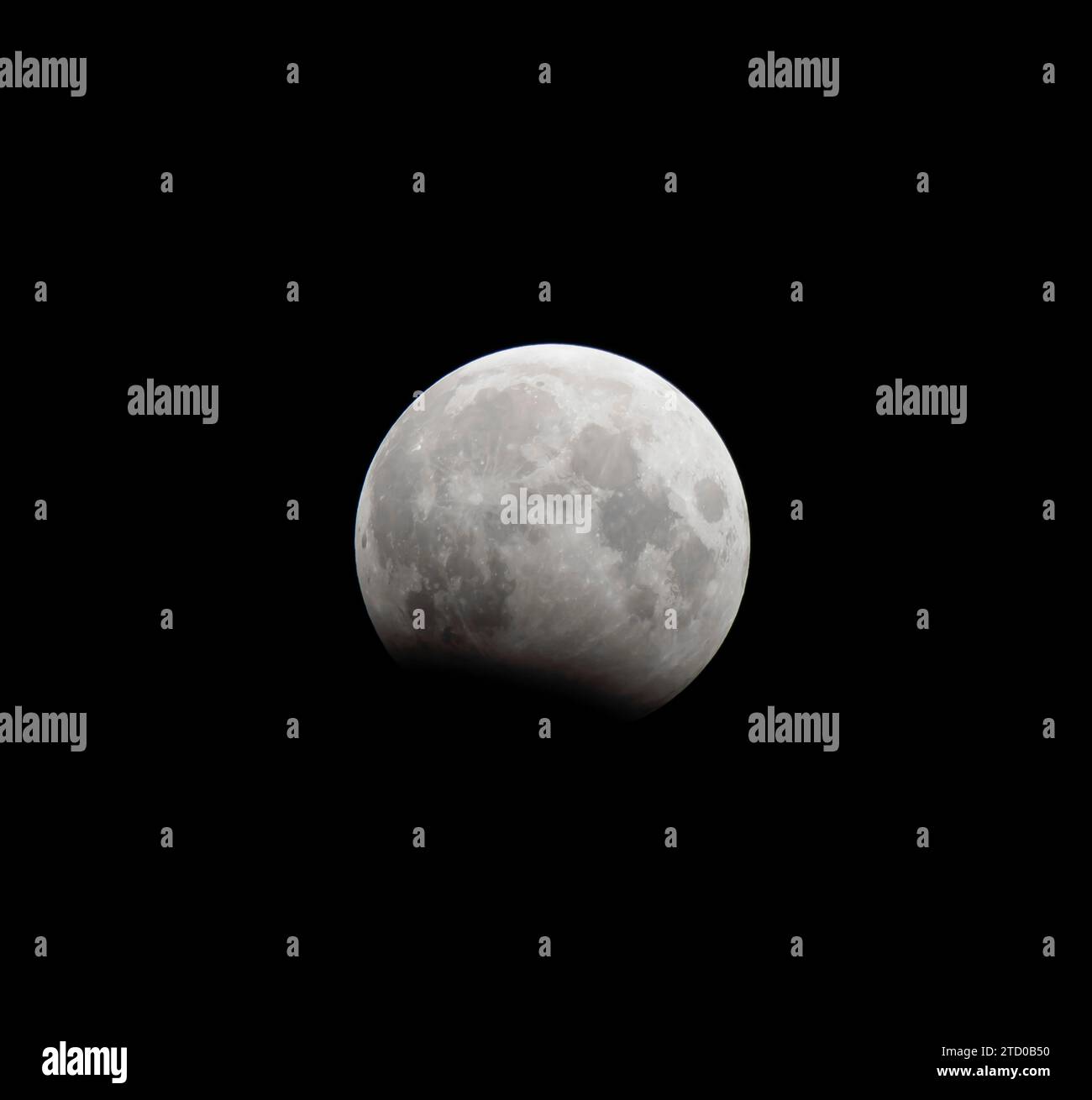 Eclissi lunare massima parziale su Tromso, Norvegia, Troms, Tromsoe Foto Stock