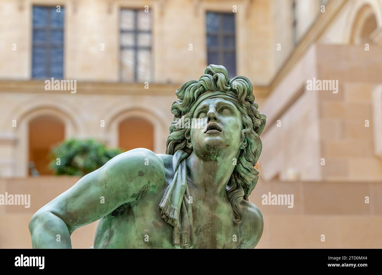 Sculture nel cortile con tetto in vetro conosciuto come Cour Marly nell'ala Richelieu del museo del Louvre, Paris, Fance Foto Stock