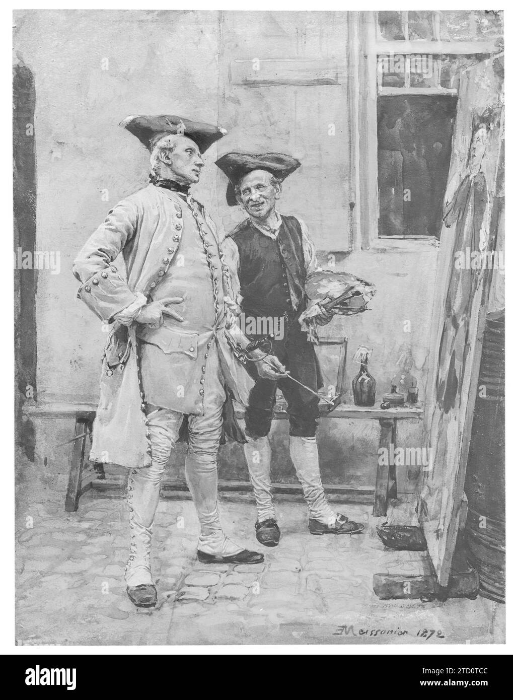 The Sign Painter (le Peintre d'Enseignes) 1887 di Ernest Meissonier Foto Stock