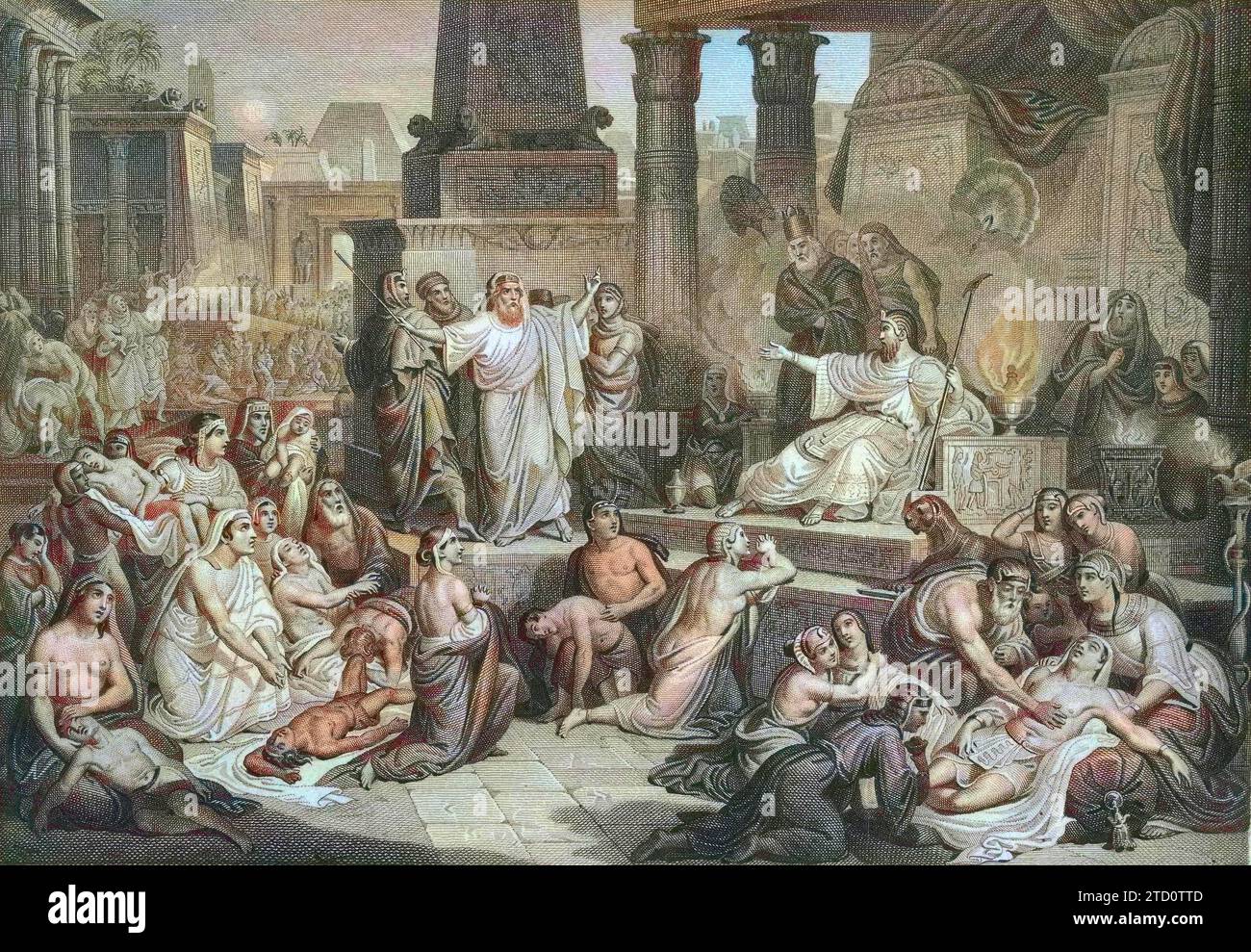 Libro dell'Esodo. Le piaghe d'Egitto. Decima peste: Morte del primogenito. Foto Stock