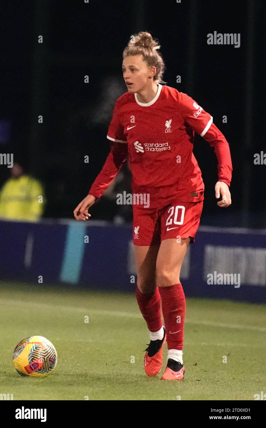 Everton contro Liverpool - Women's Continental League Cup LIVERPOOL, INGHILTERRA - 13 DICEMBRE: Yana Daniels del Liverpool in azione durante la partita della Women's Continental League Cup tra Everton e Liverpool al Walton Hall Park il 13 dicembre 2023 a Liverpool, Inghilterra. (Foto Alan Edwards per F2images) Foto Stock