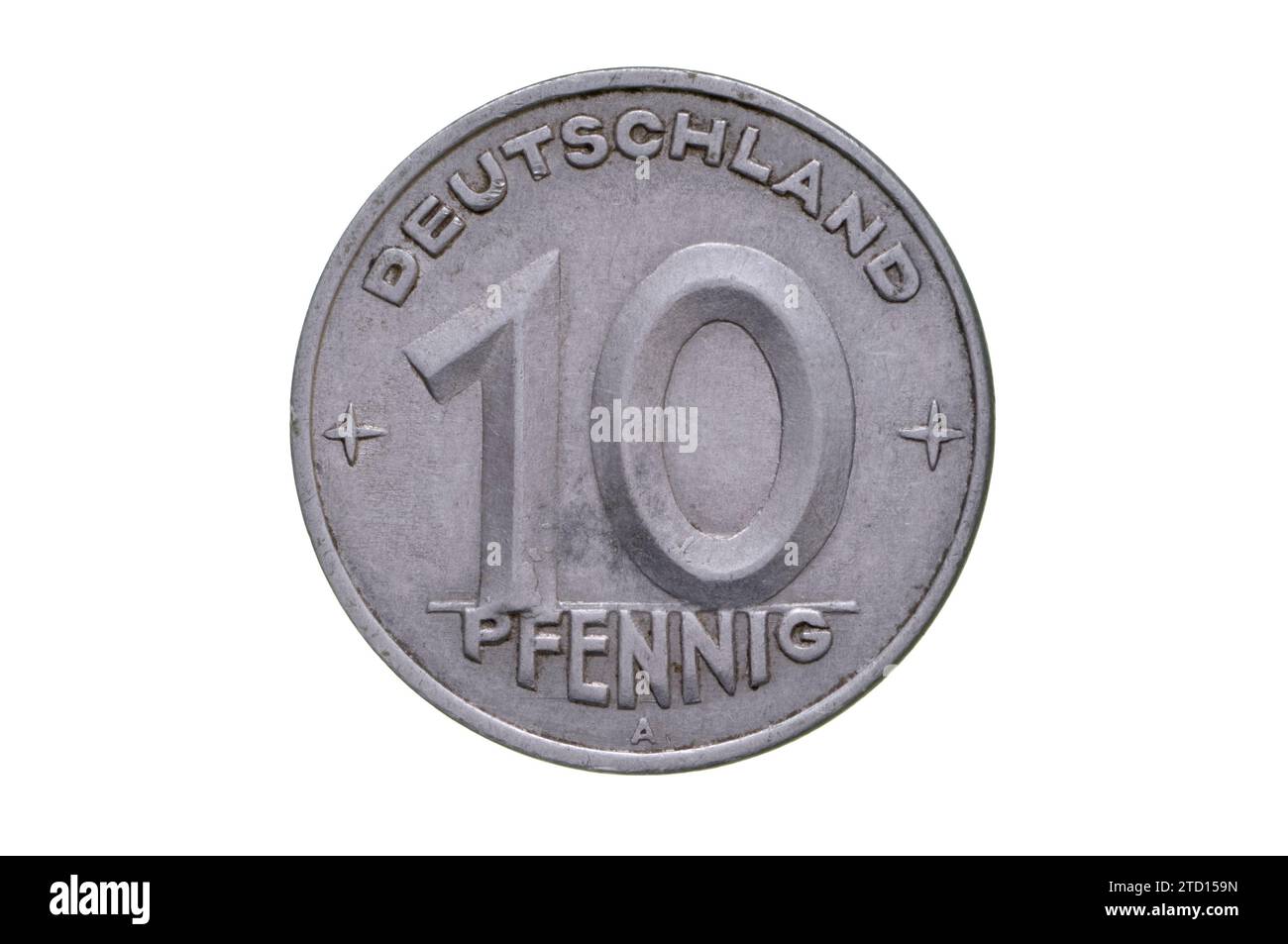 Tedesco orientale 10 Pfennig Coin Foto Stock
