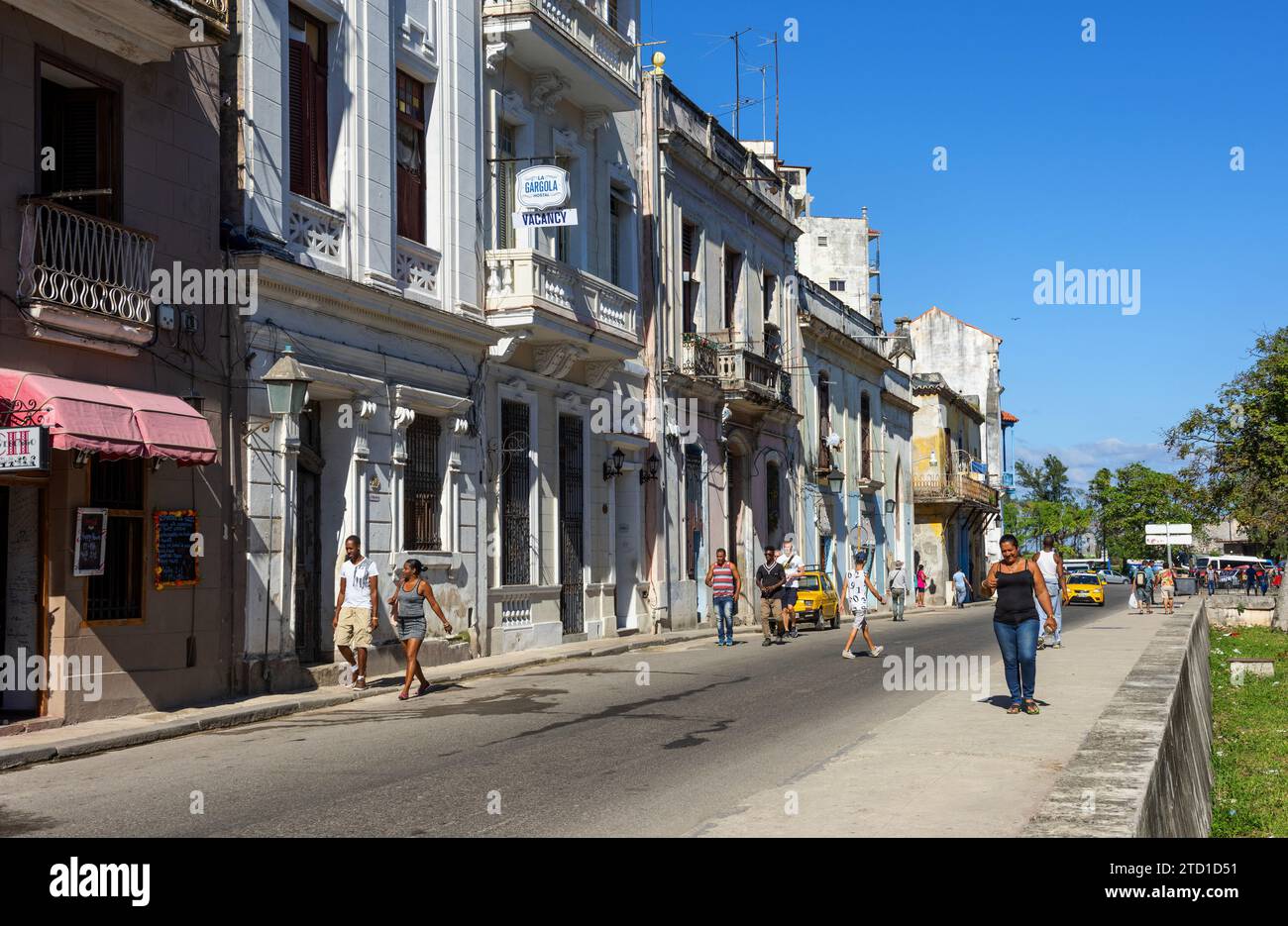 Street nel centro di Avana, Cuba Foto Stock