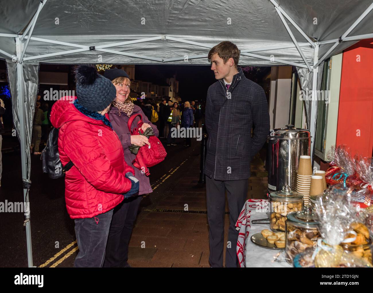 Budleigh Late Night Shopping di Natale. Foto Stock