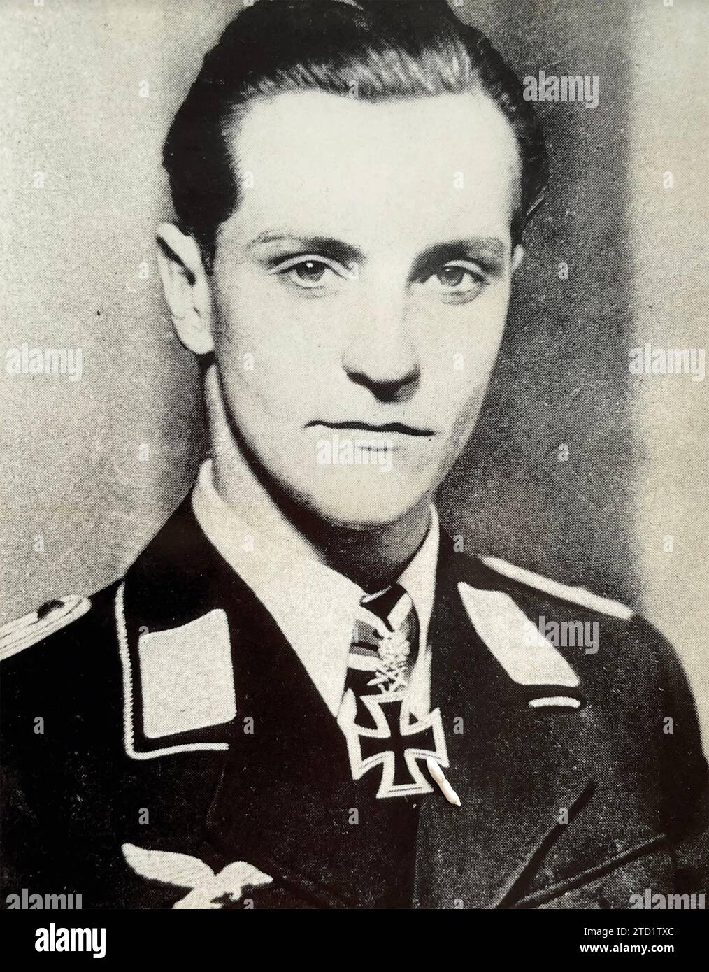 HANS-JOACHIM MARSIGLIA (1919-1942) asso tedesco della Luftwaffe nel 1942 Foto Stock