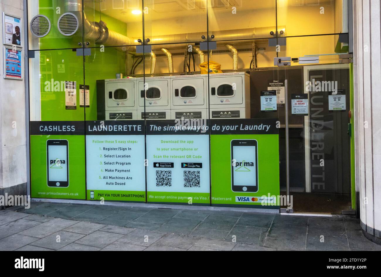 Lavanderia a gettoni Foto Stock