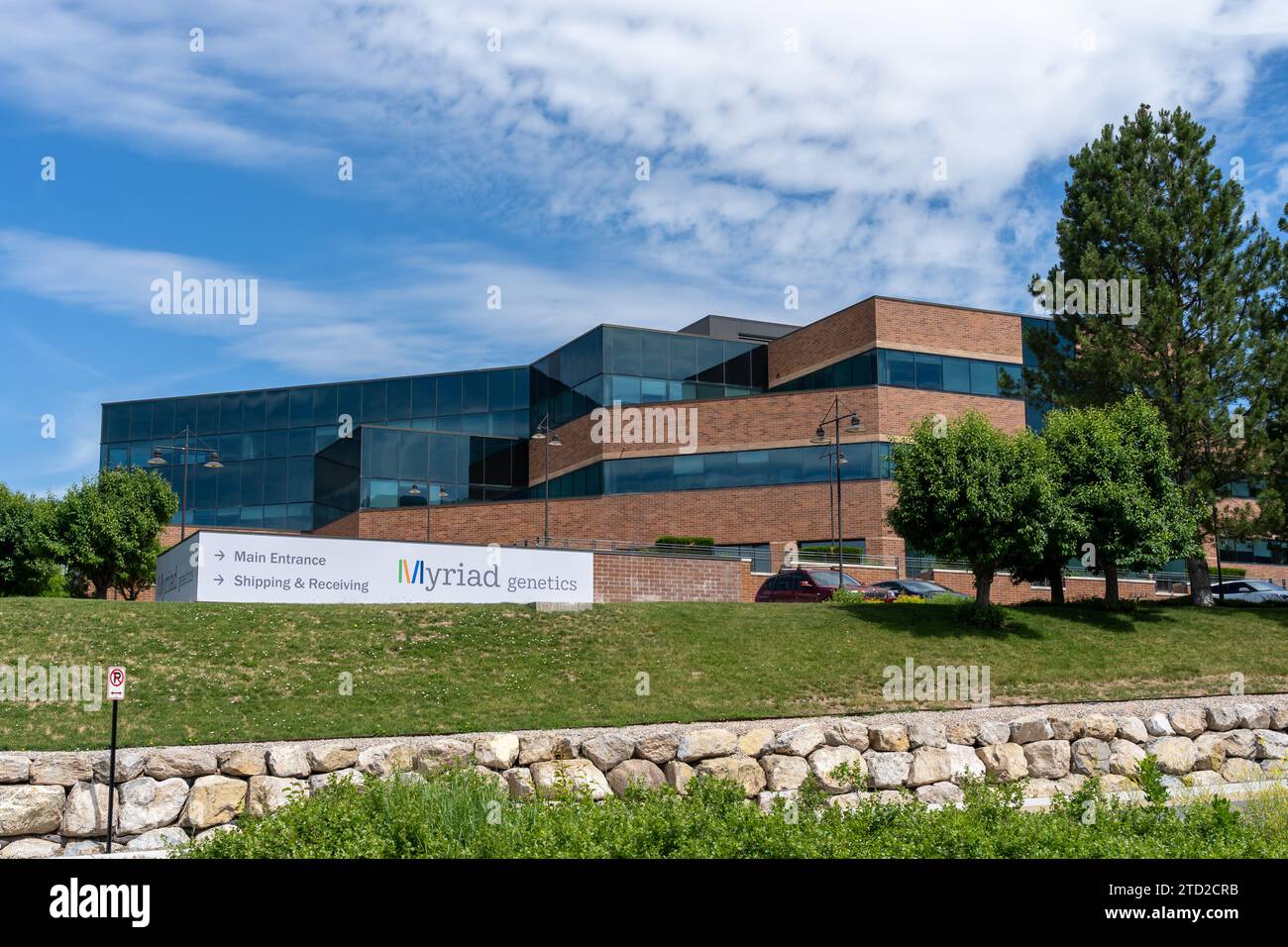 Sede centrale di Myriad Genetics a Salt Lake City, Utah, Stati Uniti Foto Stock