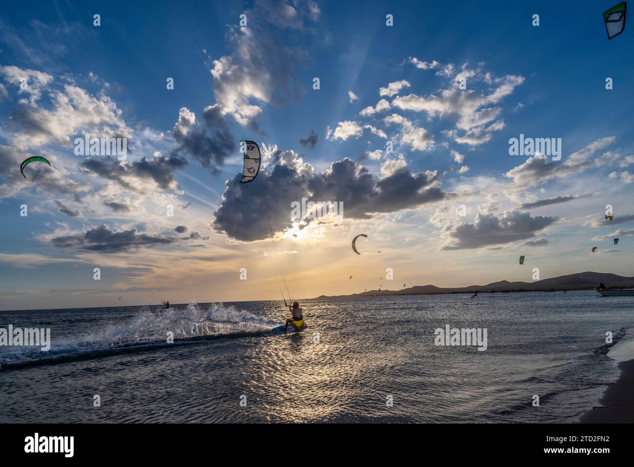 Windsurf a Cabo de Las Velas, la Guajira, Colombia Foto Stock