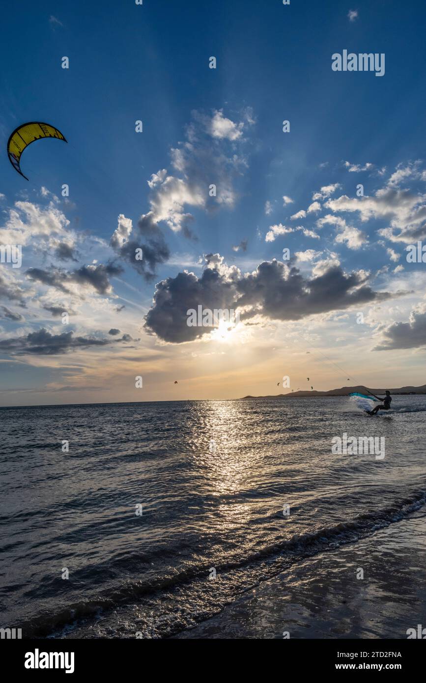 Windsurf a Cabo de Las Velas, la Guajira, Colombia Foto Stock