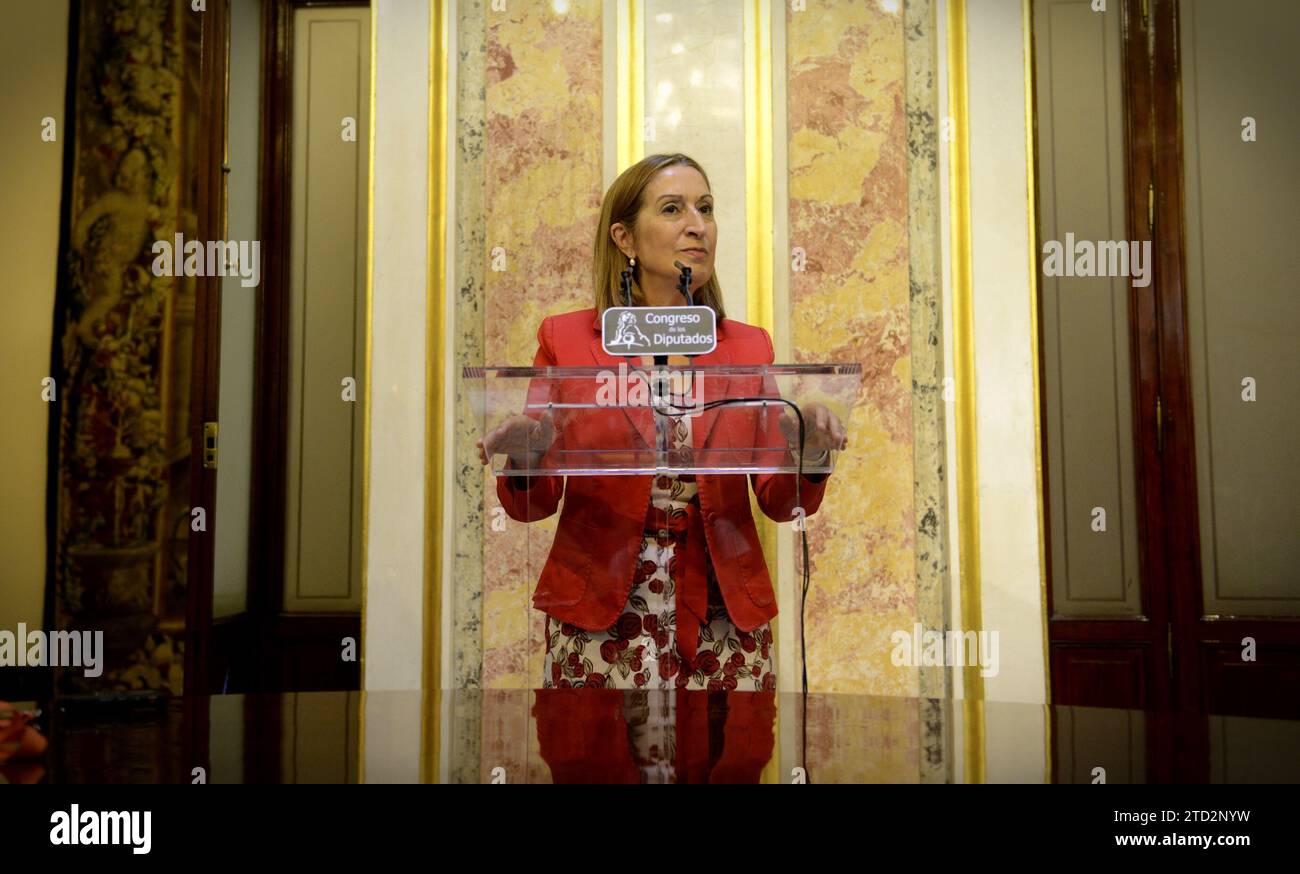 Madrid, 07/21/2016. Ana Pastor a una conferenza stampa al Congresso dei deputati. Foto: Maya Balanya ARCHDC. Crediti: Album / Archivo ABC / Maya Balanya Foto Stock