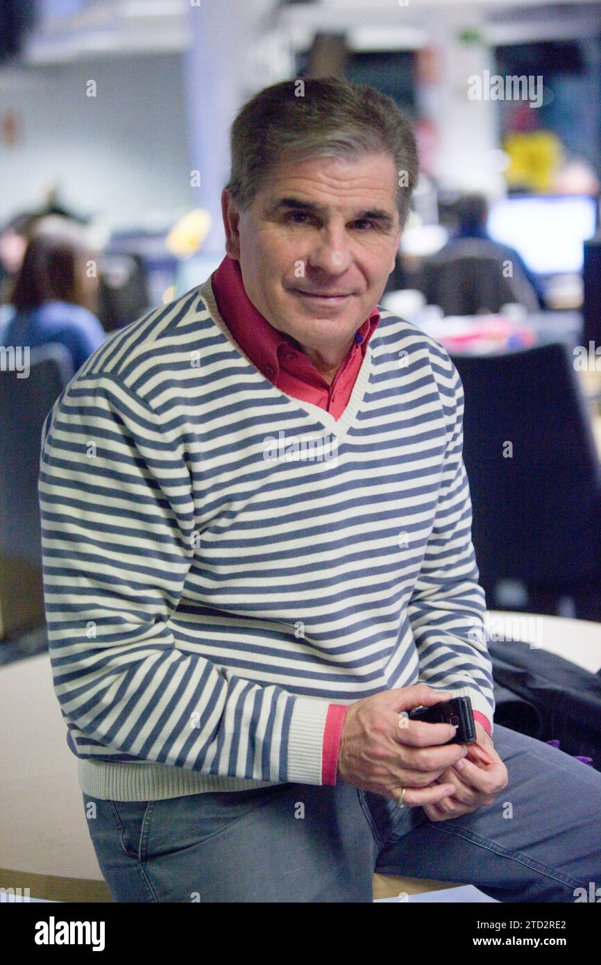 Madrid 01-27-2014 il presentatore radiofonico e televisivo, attore, scrittore, cantante e comico Pedro Ruiz Cespedes ha visitato la chat del Abc.es foto: Juan Piedra Archdc. Crediti: Album / Archivo ABC / Juan Piedra Foto Stock