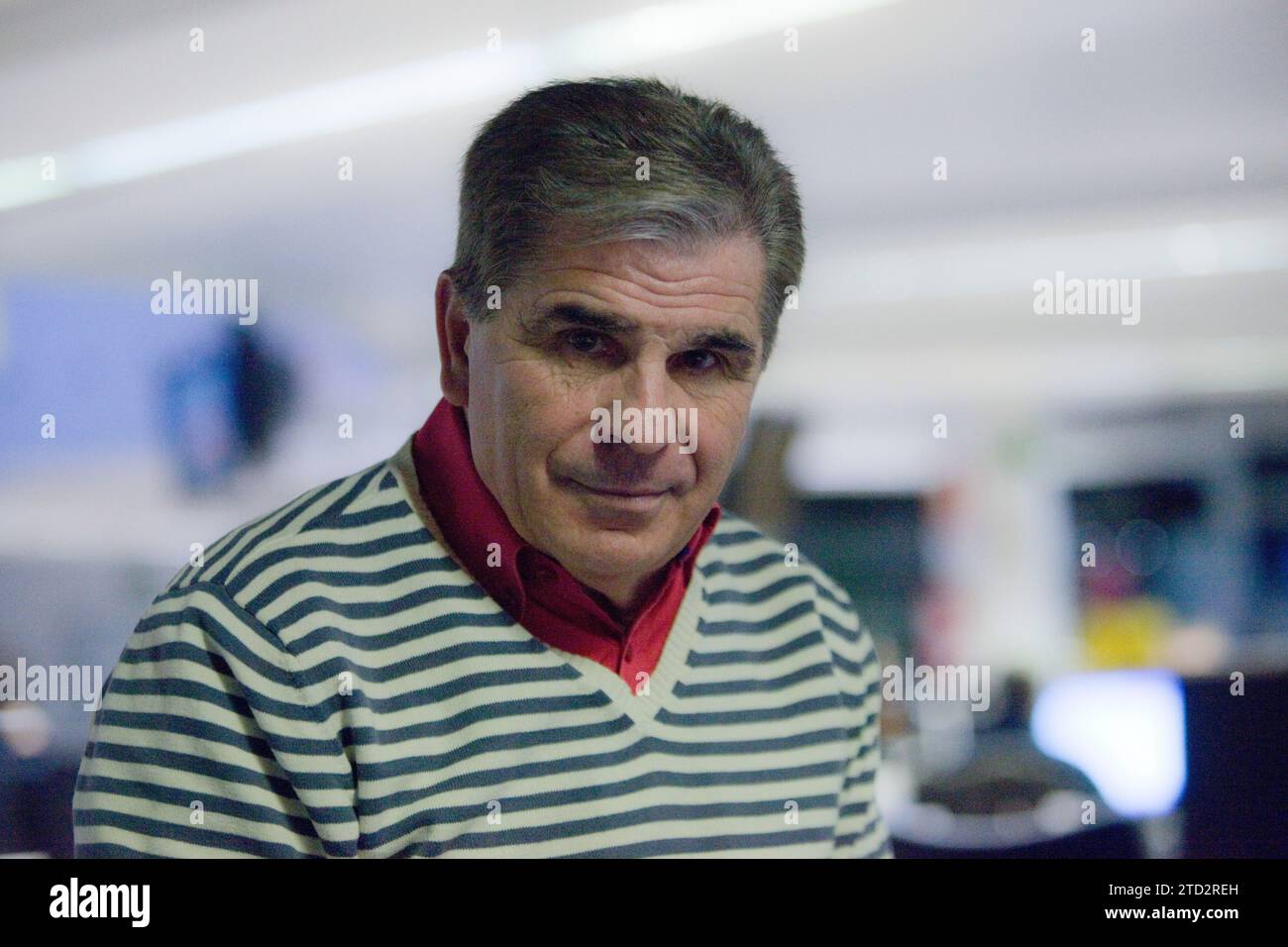 Madrid 01-27-2014 il presentatore radiofonico e televisivo, attore, scrittore, cantante e comico Pedro Ruiz Cespedes ha visitato la chat del Abc.es foto: Juan Piedra Archdc. Crediti: Album / Archivo ABC / Juan Piedra Foto Stock