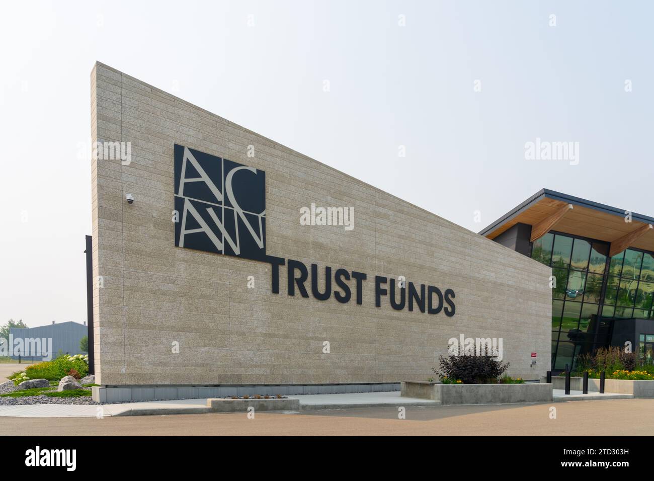 La sede centrale dei fondi fiduciari Alberta Carpenters and Allied Workers (ACAW) a Edmonton, Alberta, Canada Foto Stock