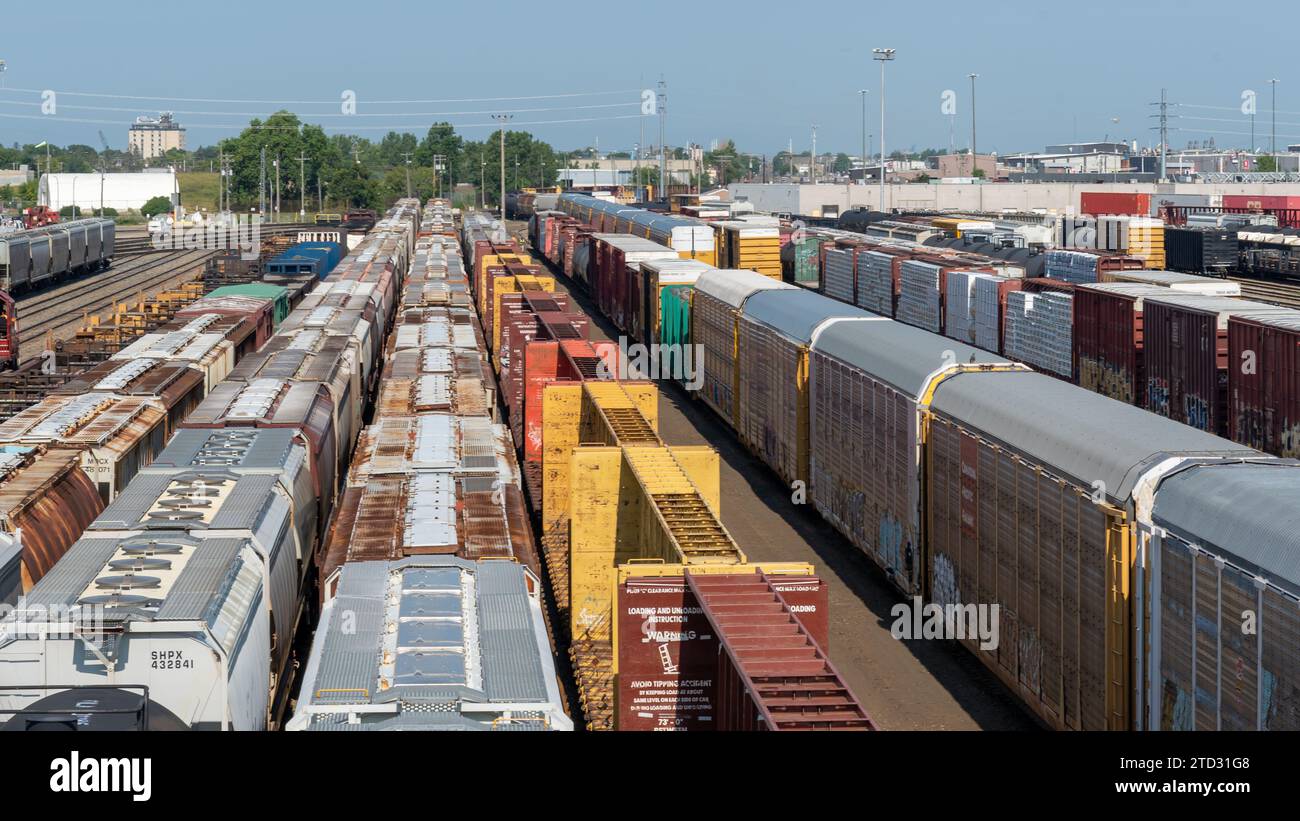 Symington Yard a Winnipeg, Manitoba, Canada, Foto Stock