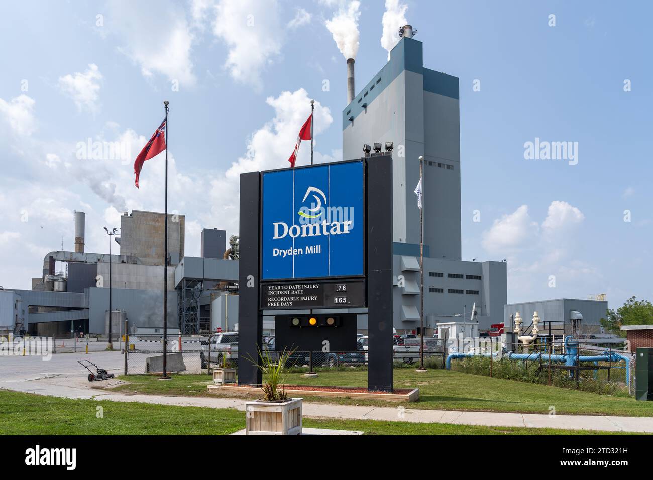 Domtar Dryden Mill a Thunder Bay, Ontario, Canada Foto Stock