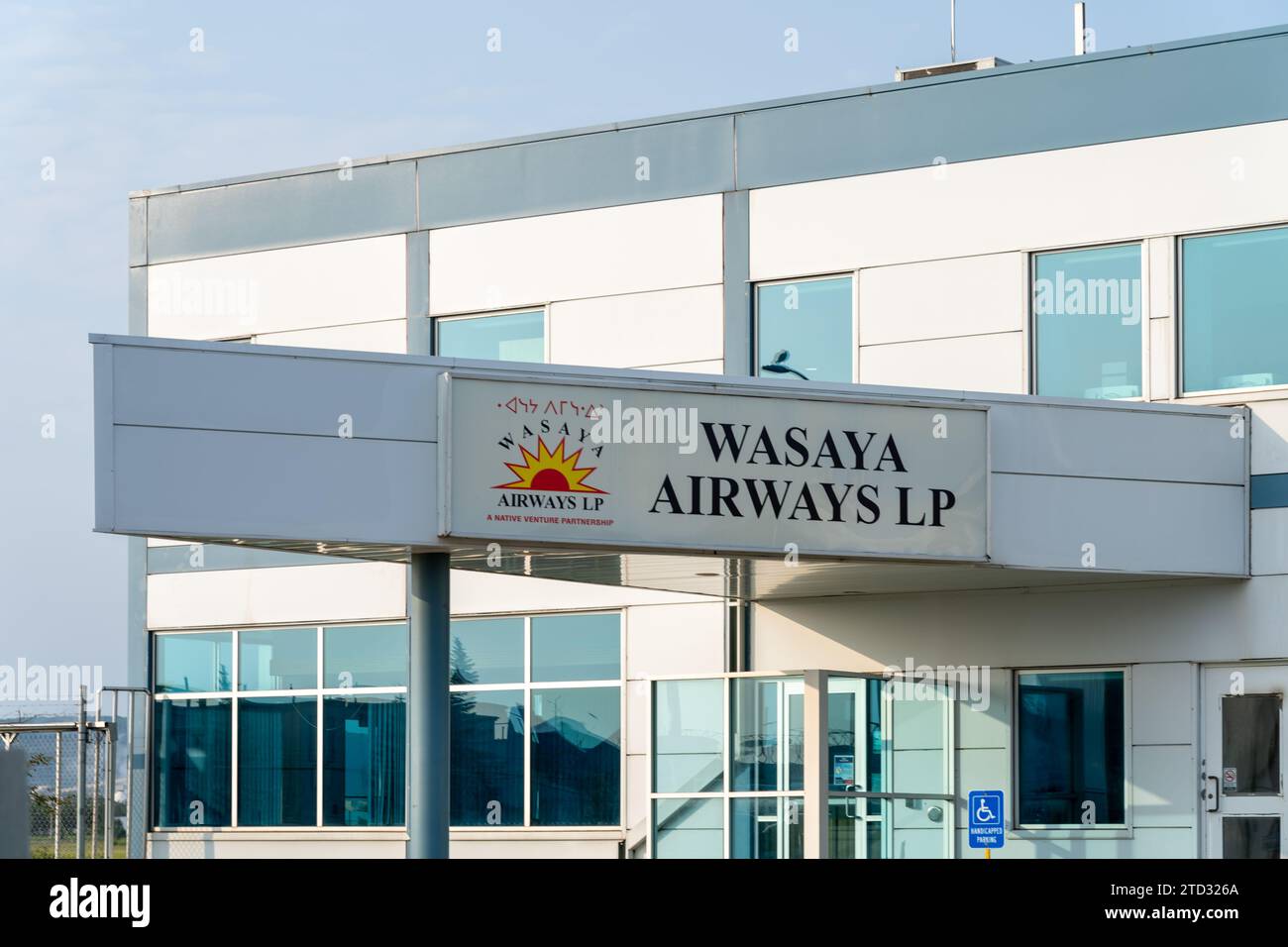 Ufficio LP di Wasaya Airways presso l'aeroporto internazionale di Thunder Bay, Thunder Bay, Ontario, Canada Foto Stock