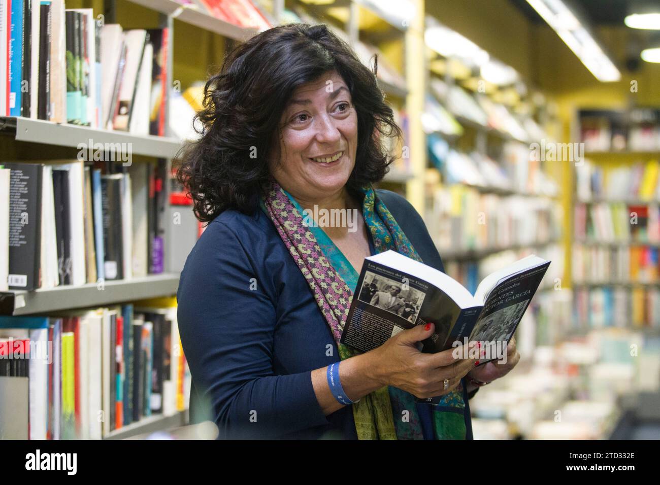 Madrid, 22/10/2018. Conferenza stampa di Almudena Grandes, Premio Nazionale di Fiction 2018. Foto: Isabel Permuy ARCHDC. Crediti: Album / Archivo ABC / Isabel B Permuy Foto Stock