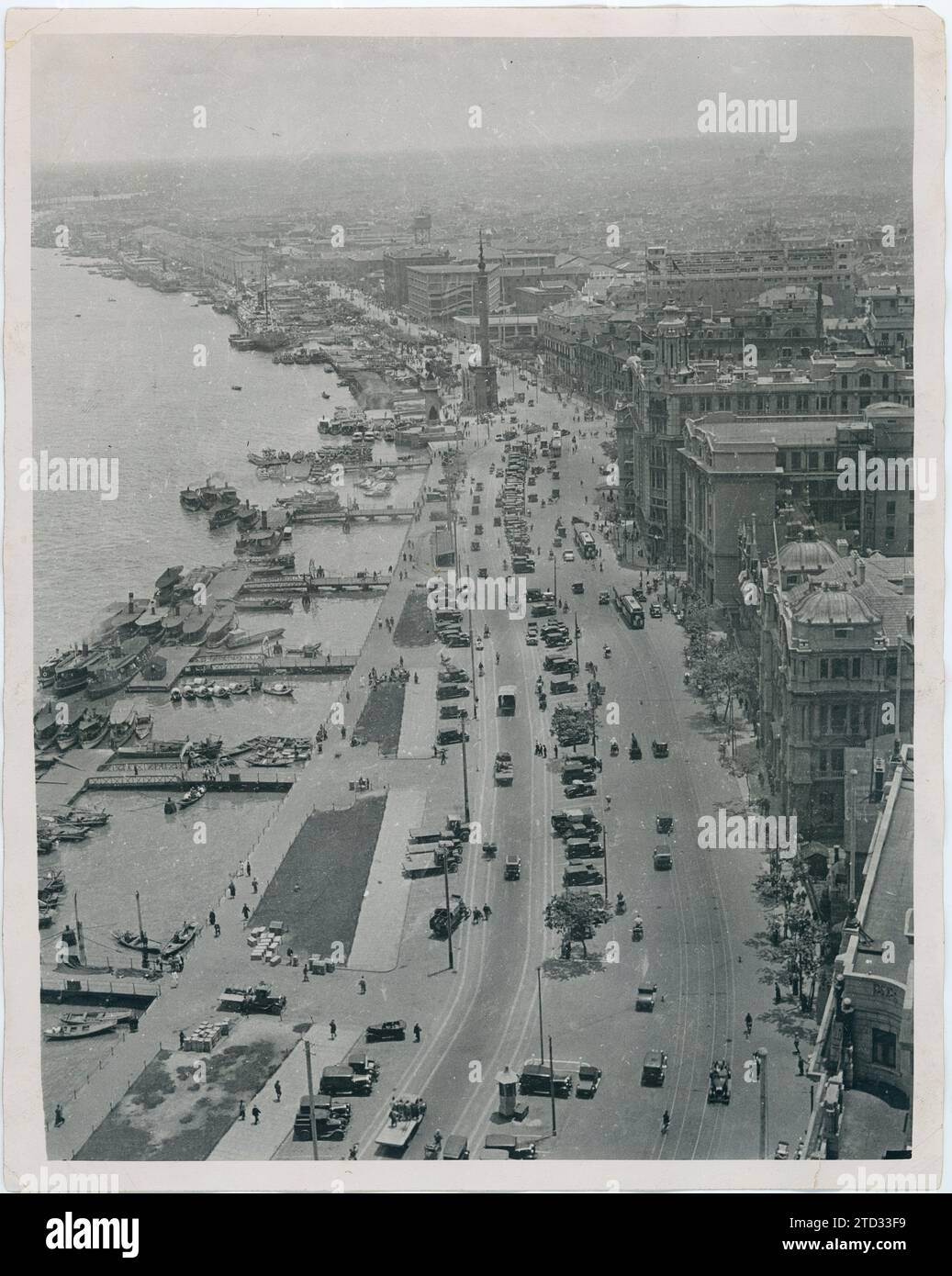 Shanghai (Cina), 1937. Molo e moli di Shanghai. Crediti: Album / Archivo ABC Foto Stock