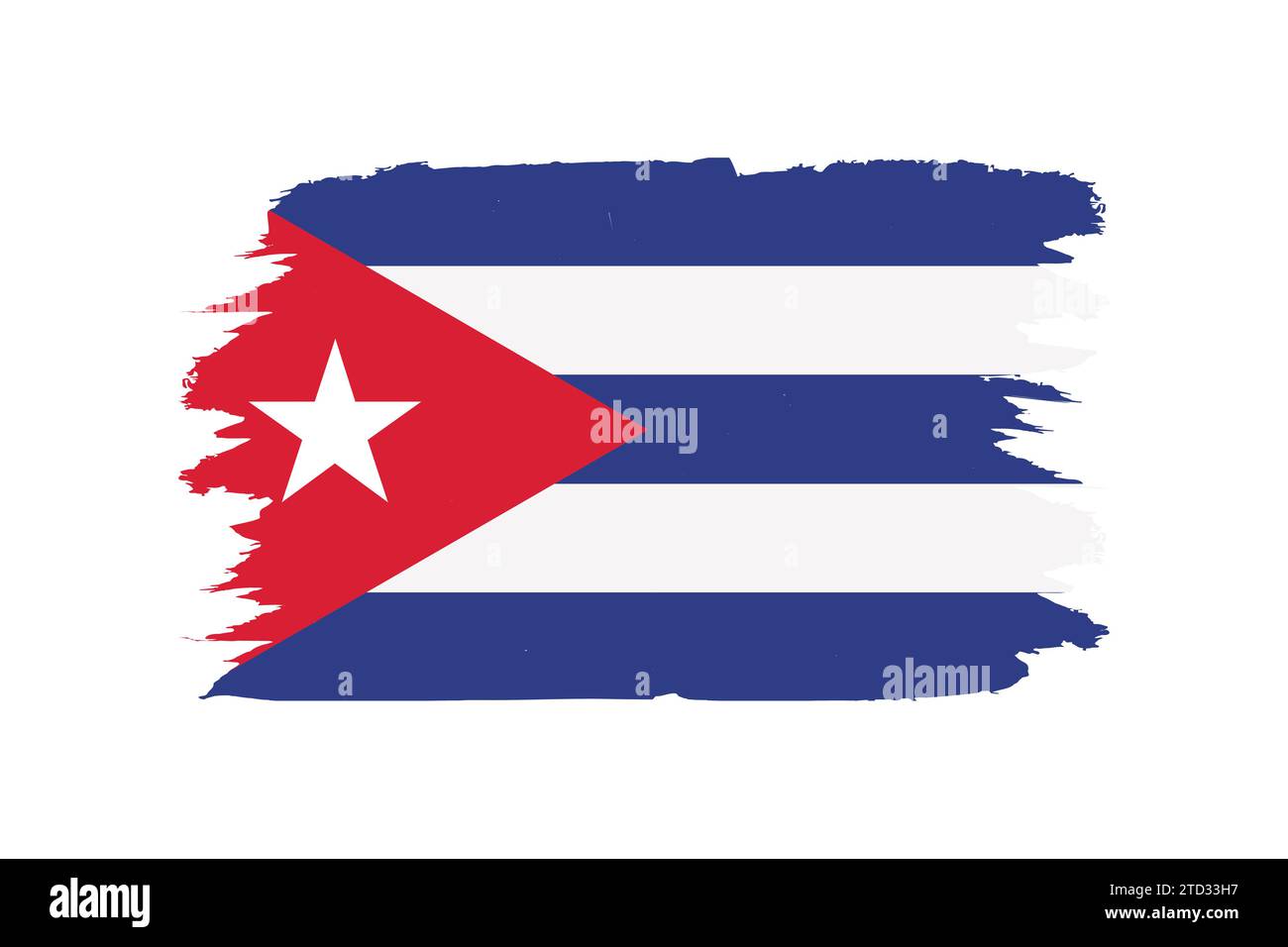 Illustrazione vettoriale della bandiera della repubblica di cuba Illustrazione Vettoriale