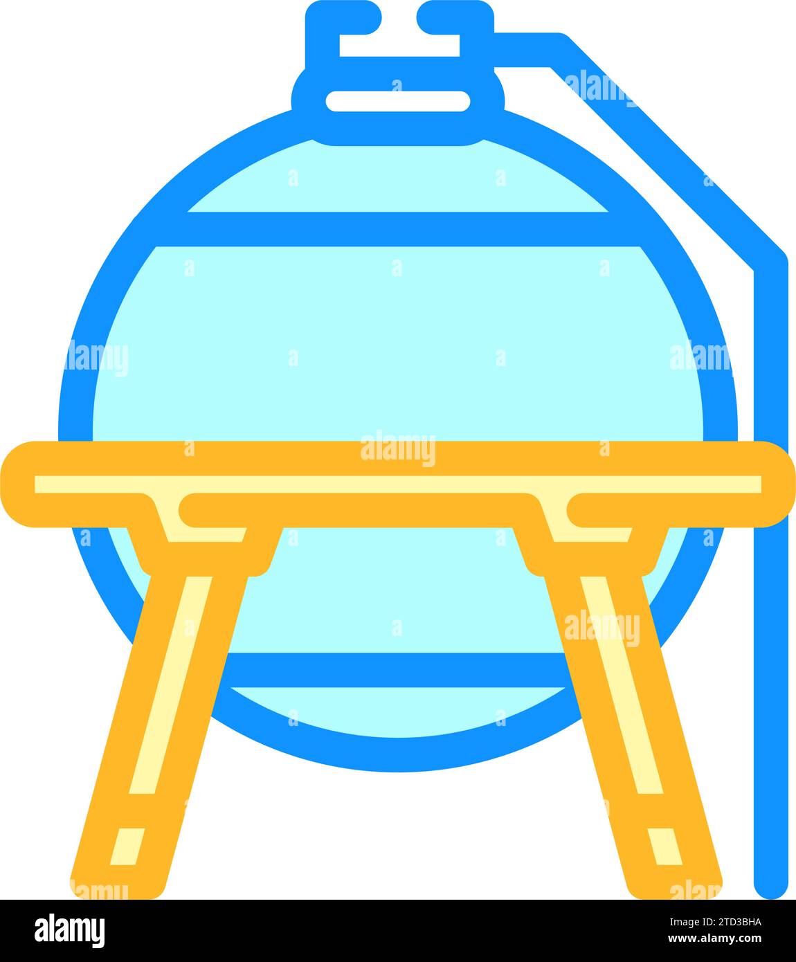 illustrazione del vettore dell'icona a colori dell'energia di accumulo delle celle a combustibile Illustrazione Vettoriale