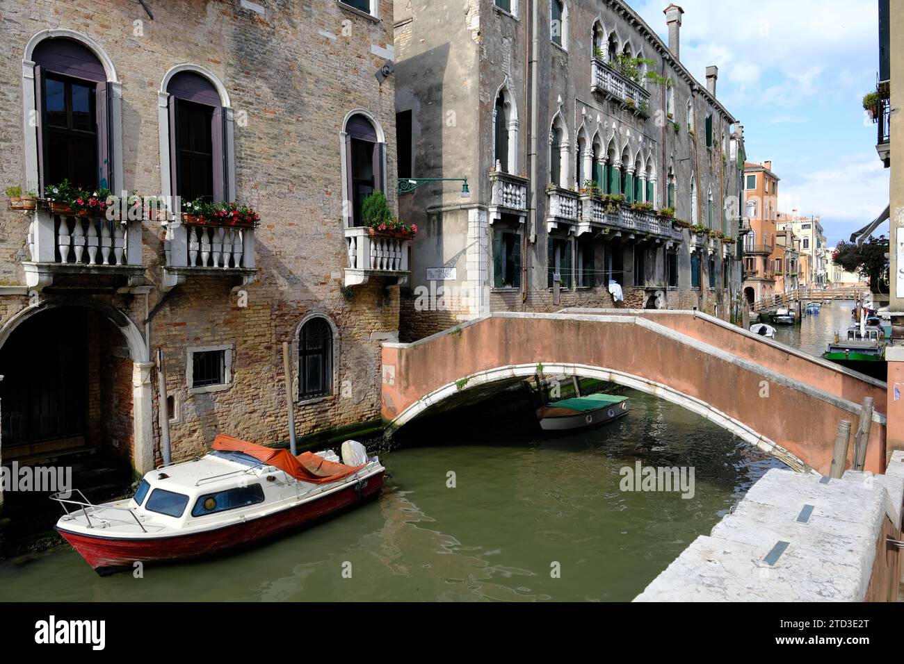 Venezia Italia - Vista sul Ponte de Aseo - Ponte e Asea Foto Stock
