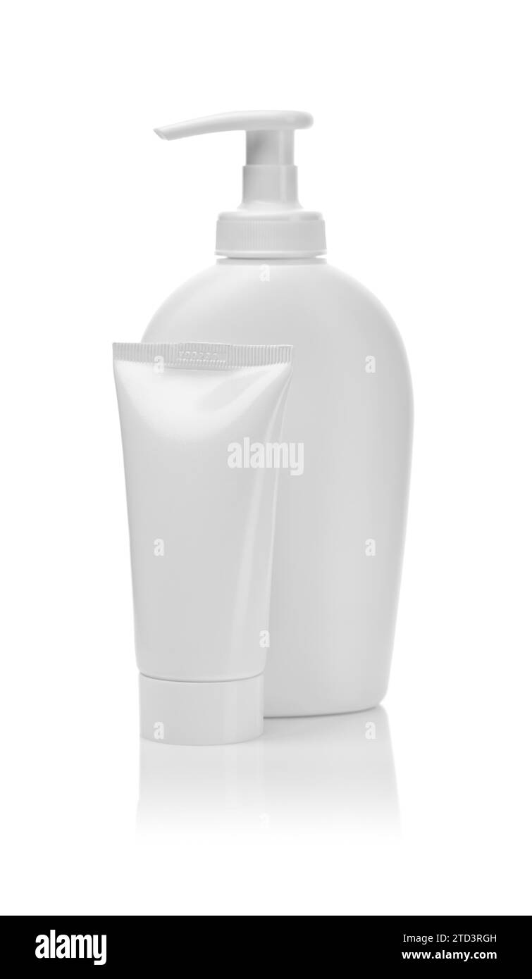 Tubo e spray Foto Stock